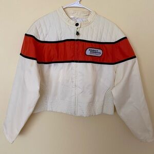 Harley-Davidson Racing Jacket in Cream and Orange